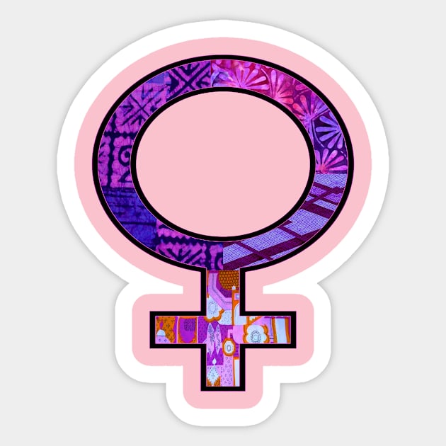 Lavender Retro Female Symbol Sticker by artbyomega